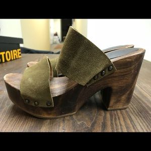 Kurt Geiger Wooden Platform Sandals